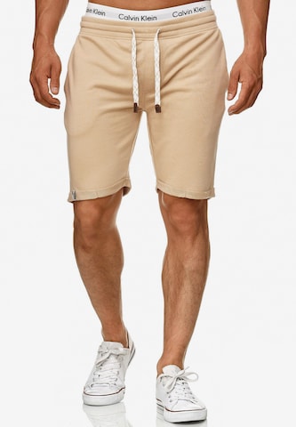 INDICODE JEANS Regular Shorts 'Aldrich' in Beige: predná strana