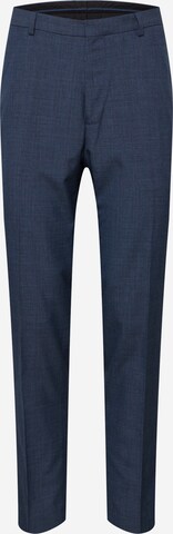 BURTON MENSWEAR LONDON Slim fit Trousers with creases 'BLUE JASPE CHECK SLIM FIT..' in Blue: front