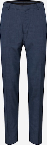 Coupe slim Pantalon à plis 'BLUE JASPE CHECK SLIM FIT..' BURTON MENSWEAR LONDON en bleu : devant