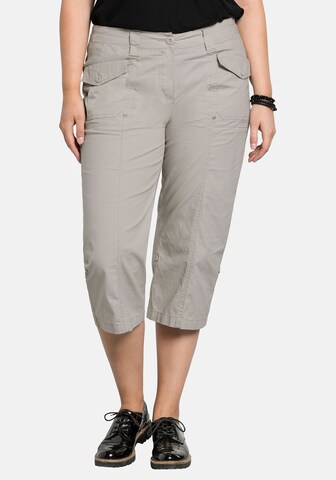 SHEEGO Regular Pants in Grey: front