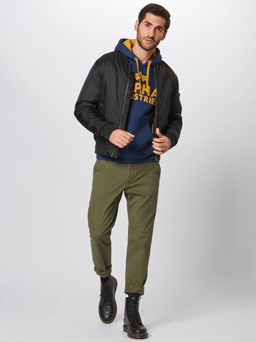 mėlyna ALPHA INDUSTRIES Megztinis be užsegimo