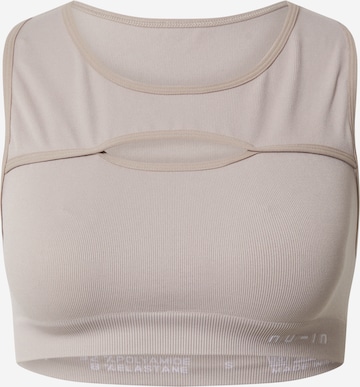 NU-IN ACTIVE Regular Sports Bra in Beige: front