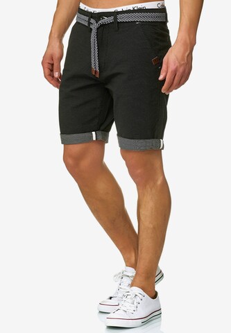 INDICODE JEANS Regular Pants 'Acton' in Black: front