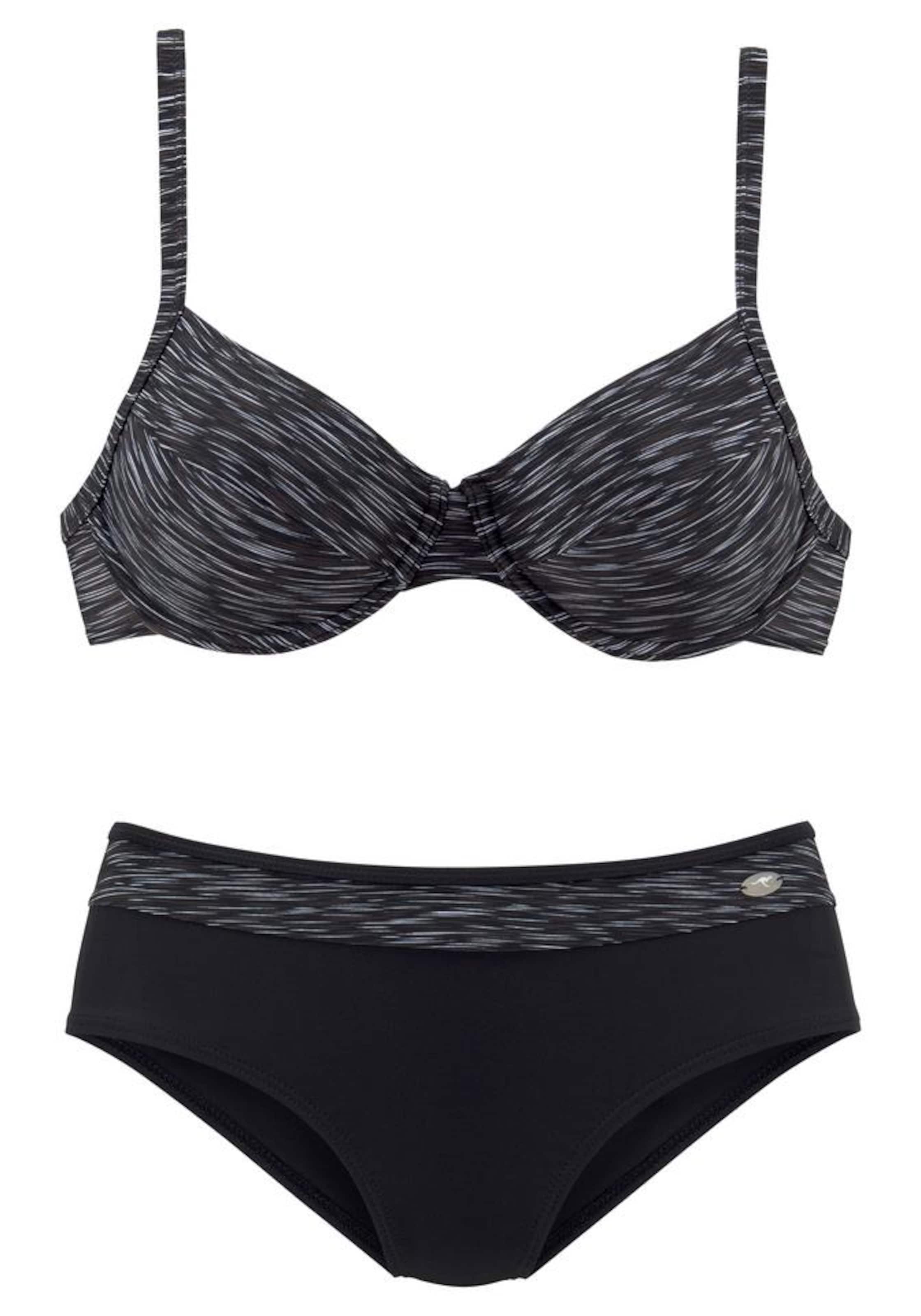 Bustino Bikini di KangaROOS in nero: frontale