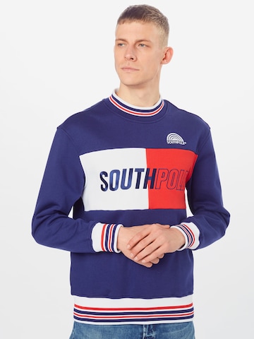 Sweat-shirt SOUTHPOLE en bleu : devant