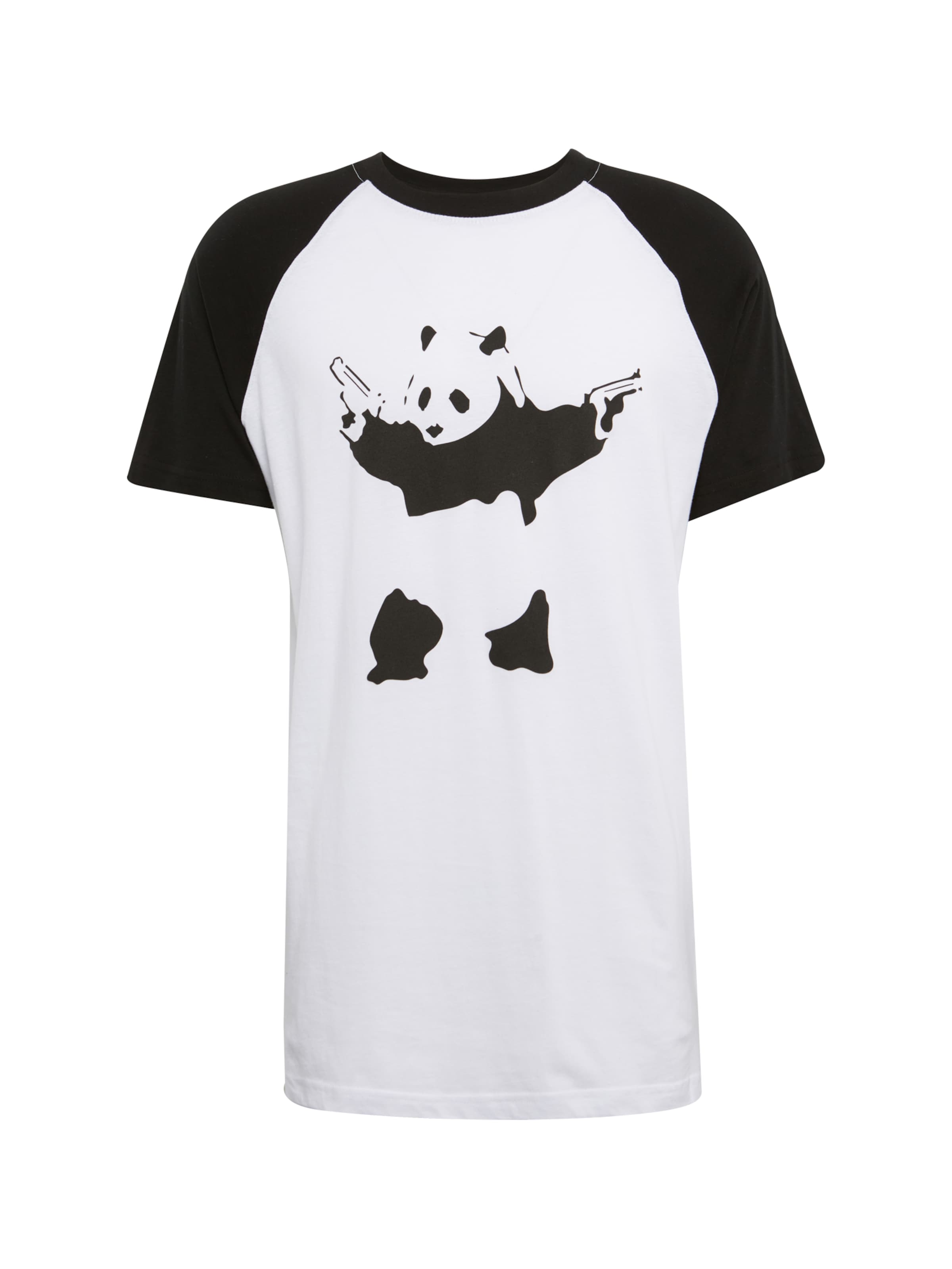 Mister Tee Тениска 'Banksy Panda' в бяло: отпред