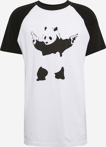 Mister Tee Póló 'Banksy Panda' - fehér: elől