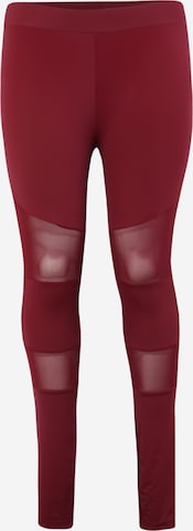 Skinny Leggings 'Tech Mech' Urban Classics en rouge : devant