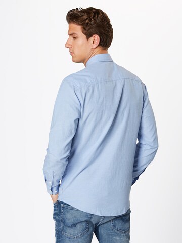 Coupe regular Chemise 'Clark' JACK & JONES en bleu : derrière