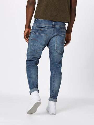 G-Star RAW Slimfit Jeans 'D-Staq 3D' in Blauw: terug