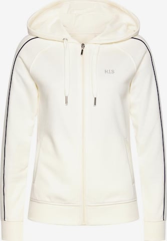 H.I.S Zip-Up Hoodie in Beige: front