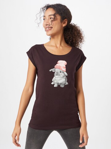 Iriedaily T-Shirt 'It Hasi' in Rot: predná strana