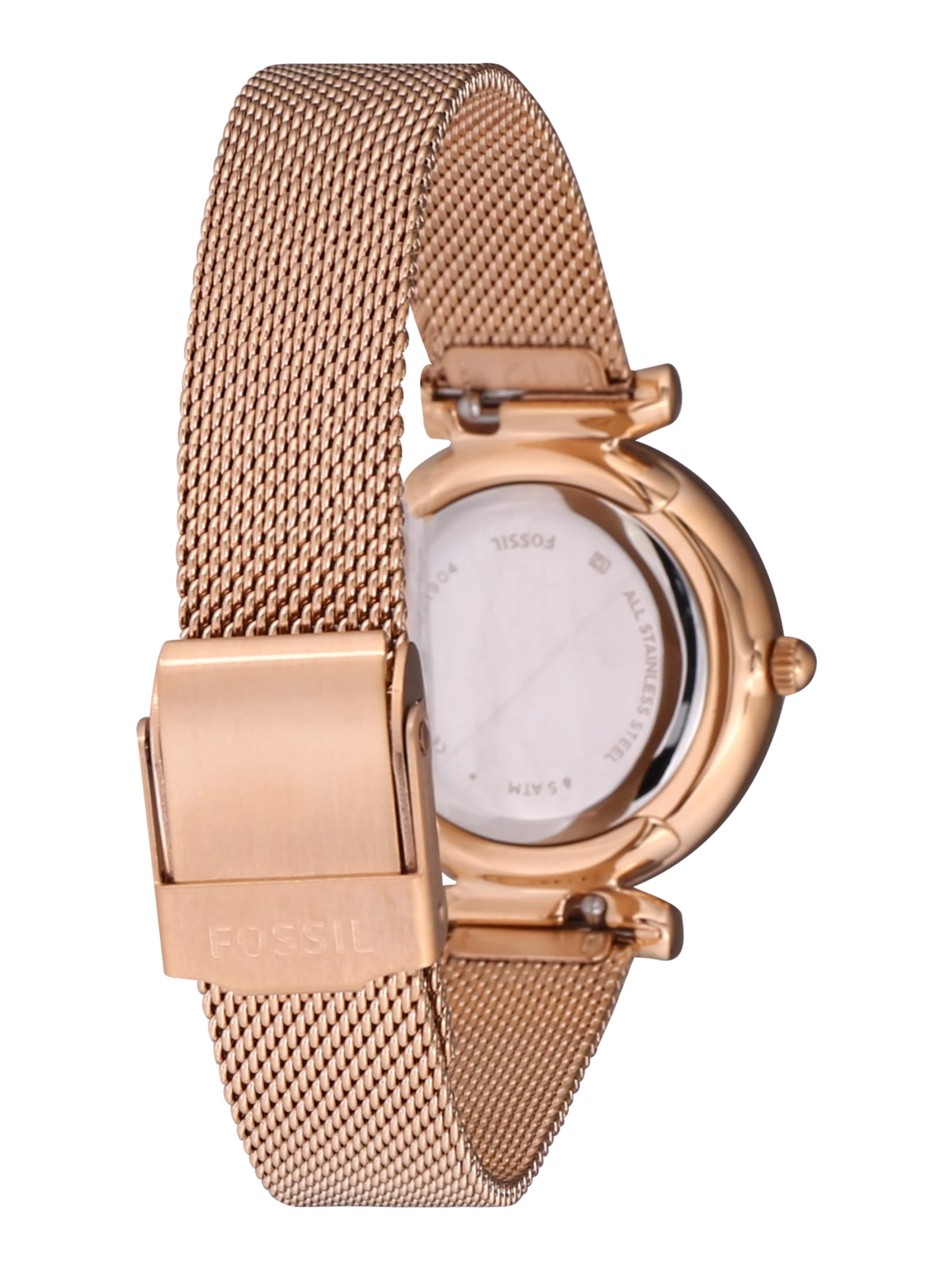 FOSSIL Аналогов часовник в злато: отзад