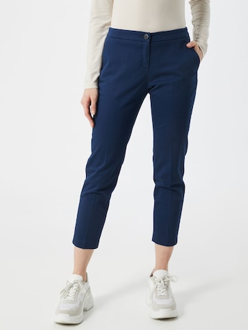 Regular Pantaloni cu dungă 'Maron' de la BRAX pe albastru: față