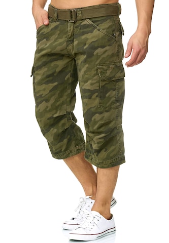 Regular Pantalon cargo 'Nicolas Check' INDICODE JEANS en vert