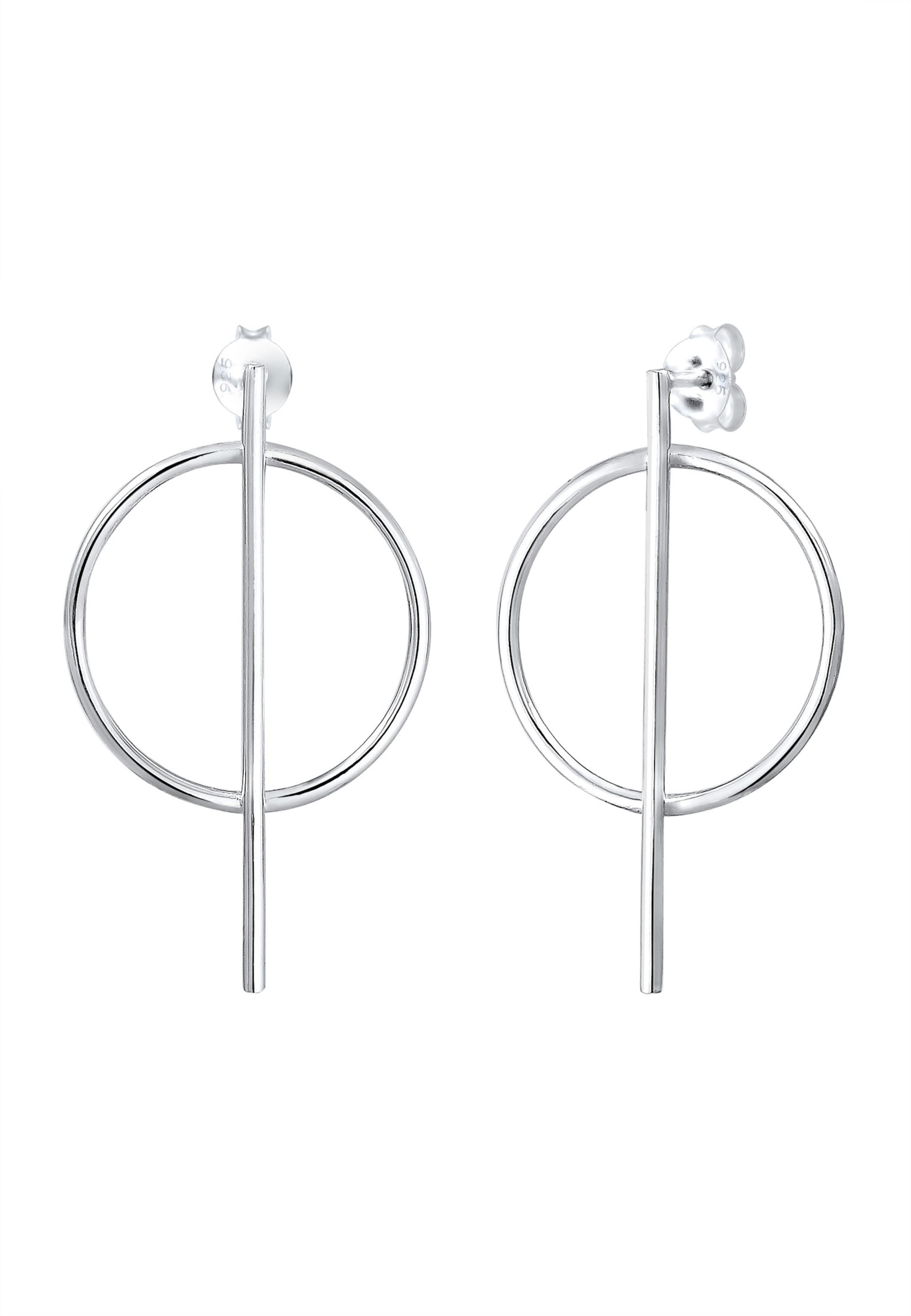 ELLI Серьги 'Geo' в Серебристый: спереди