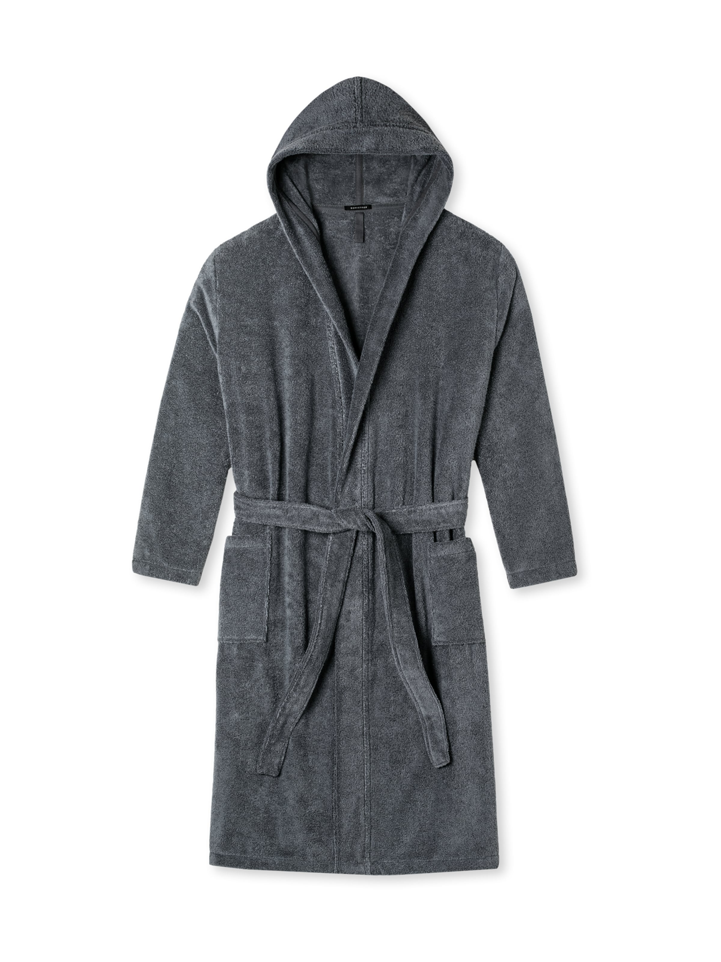 Peignoir long SCHIESSER en gris : devant
