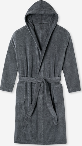 SCHIESSER Long Bathrobe in Grey: front