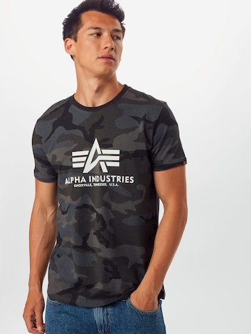 Tricou de la ALPHA INDUSTRIES pe negru: față