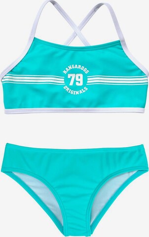 KangaROOS T-shirt Bikini 'Sporty' in Blue: front