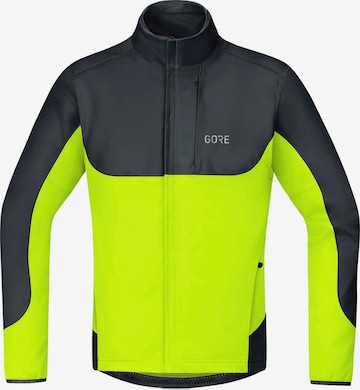 GORE WEAR Athletic Jacket 'C5 GORE® WINDSTOPPER® Thermo Trail Jacke' in Yellow: front