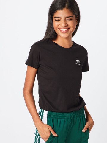 ALPHA INDUSTRIES Póló - fekete: elől