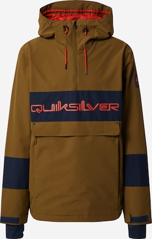 QUIKSILVER Klasický střih Outdoorová bunda 'Steeze' – hnědá: přední strana