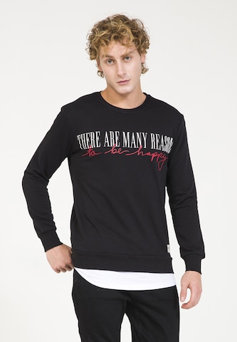 PLUS EIGHTEEN Sweatshirt in Zwart: voorkant