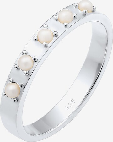 ELLI Ring 'Perlen' in Zilver: voorkant