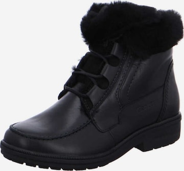 Ganter Lace-Up Ankle Boots in Black: front