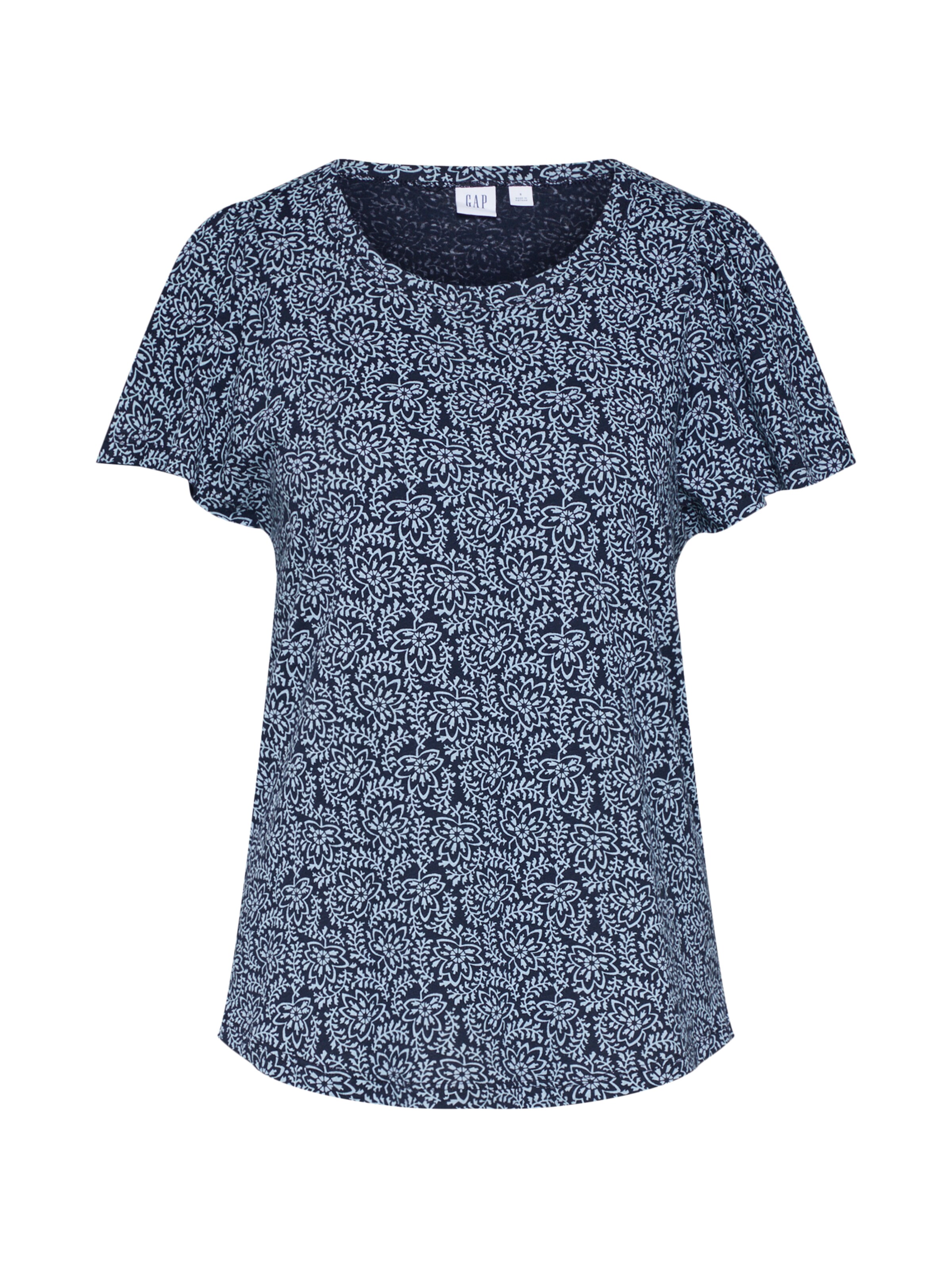 GAP - Shirt 'SS FLTR TOP PRT' in de kleur Blauw