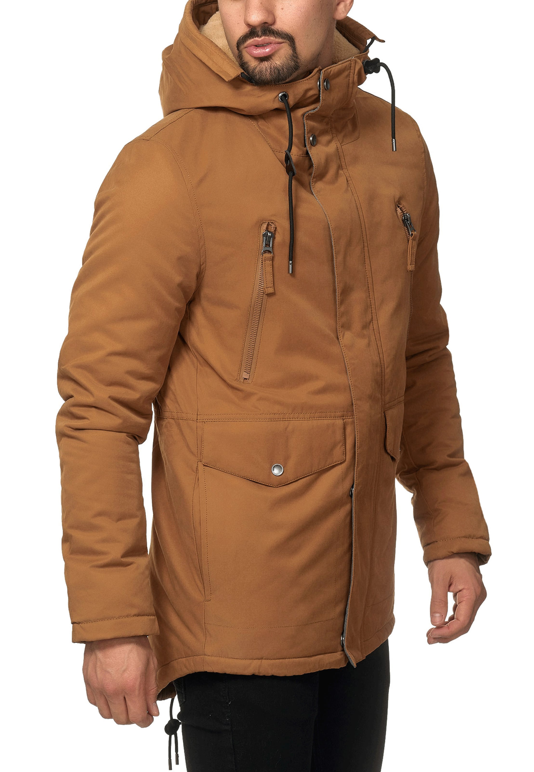 INDICODE JEANS Parka 'Loaf ' in Braun