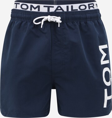 TOM TAILOR Regular Board Shorts 'Jo' in Blue: front