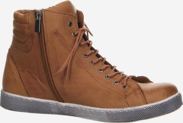 ANDREA CONTI High-Top Sneakers in Brown