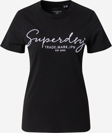 T-shirt 'Alice' Superdry en noir : devant