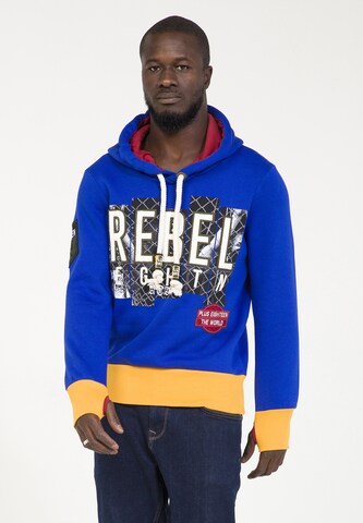 PLUS EIGHTEEN Sweatshirt in Blauw: voorkant