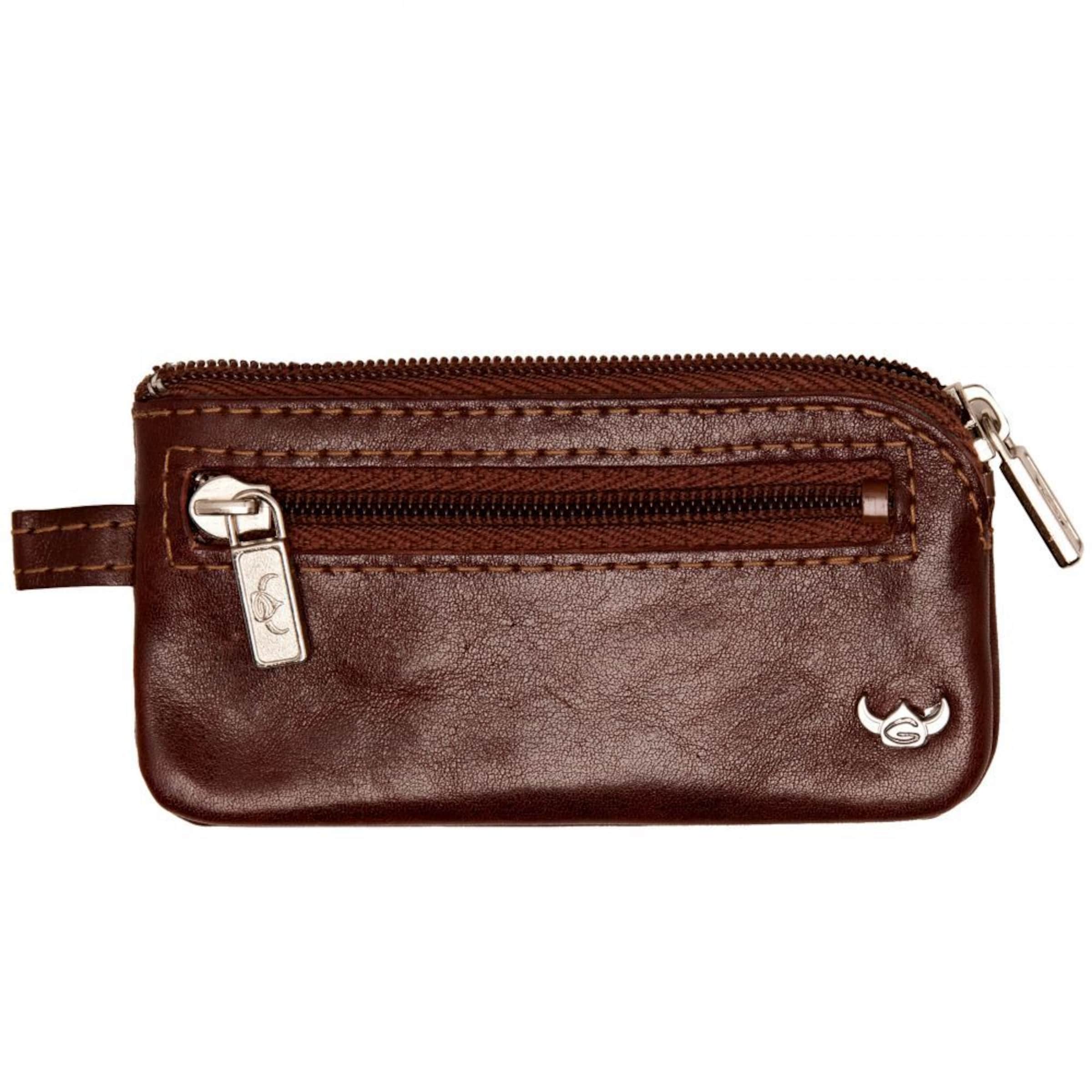 Porte-clés GOLDEN HEAD en marron : devant