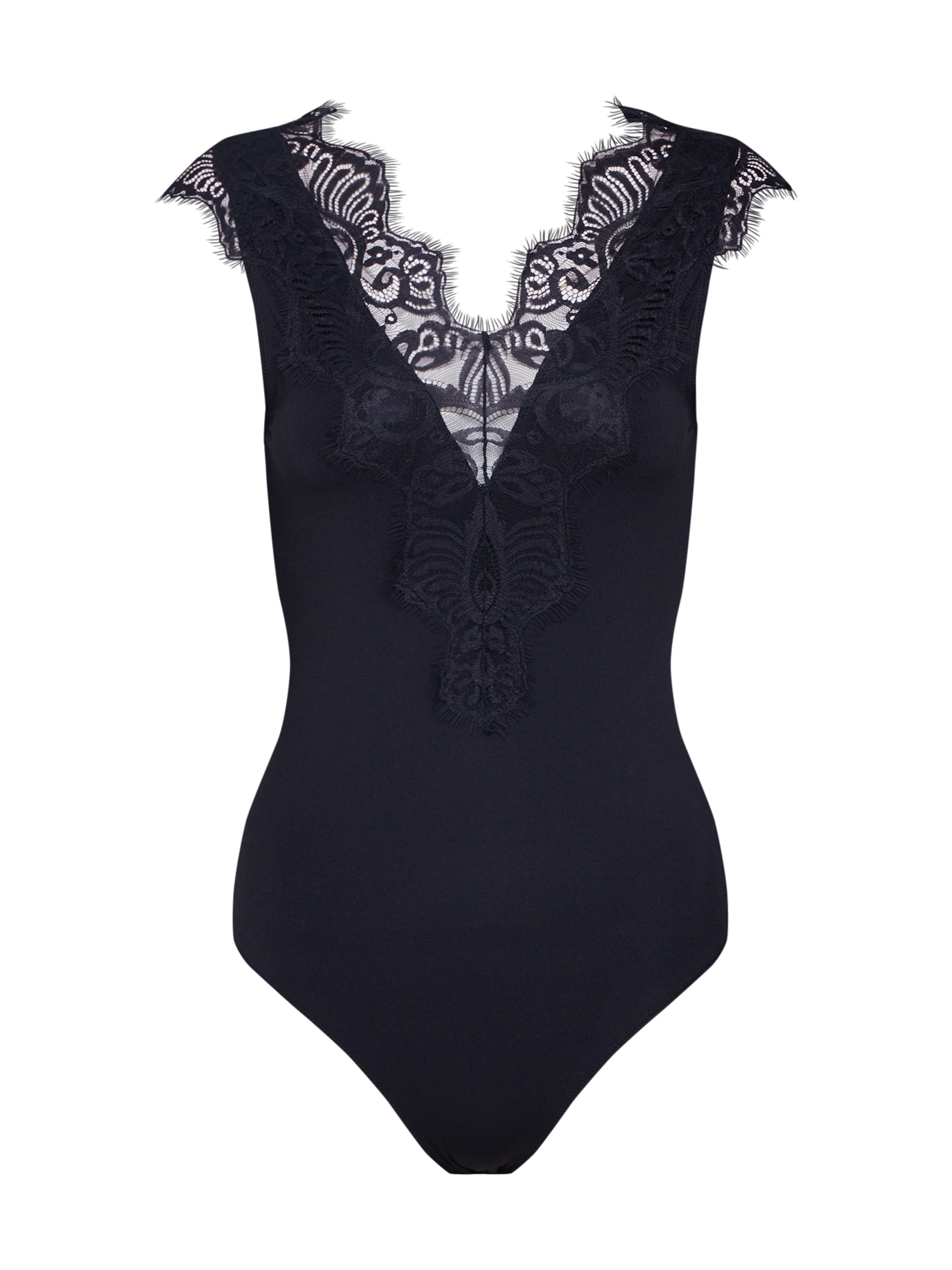 PIECES - Body camiseta 'Ilu' en negro: frente