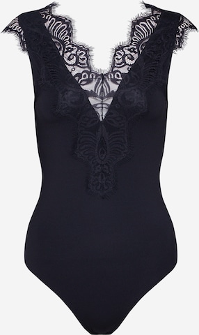 PIECES Shirt Bodysuit 'Ilu' in Black: front