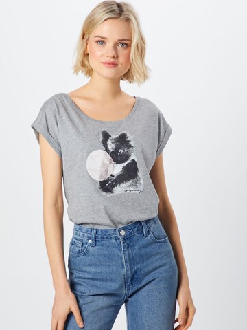 Iriedaily T-Shirt 'Koala Bubble' in Grau: Vorderseite