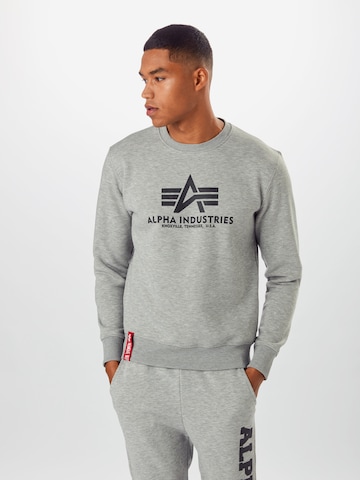 ALPHA INDUSTRIES Sweatshirt in Grau: predná strana