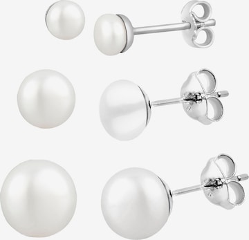 ELLI Earrings 'Perlen Set' in White: front