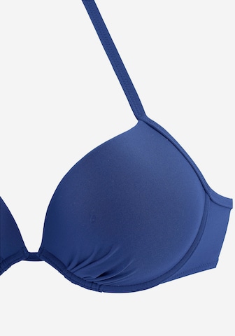 BUFFALO Regular Push-Up-Top 'Happy' in Blau