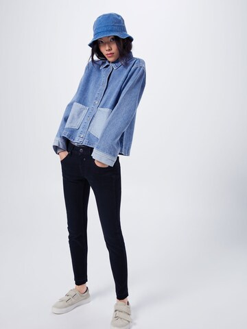 Herrlicher Skinny Kavbojke 'Touch Cropped' | črna barva
