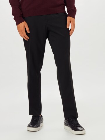 BURTON MENSWEAR LONDON Slimfit Spodnie w kant w kolorze czarny: przód