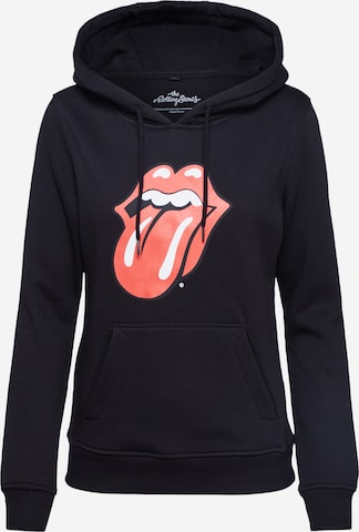 MerchcodeSweater majica 'Rolling Stones' - crna boja: prednji dio