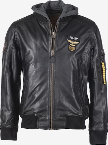 TOP GUN Lederjacke 'TG-1004' in Schwarz: predná strana