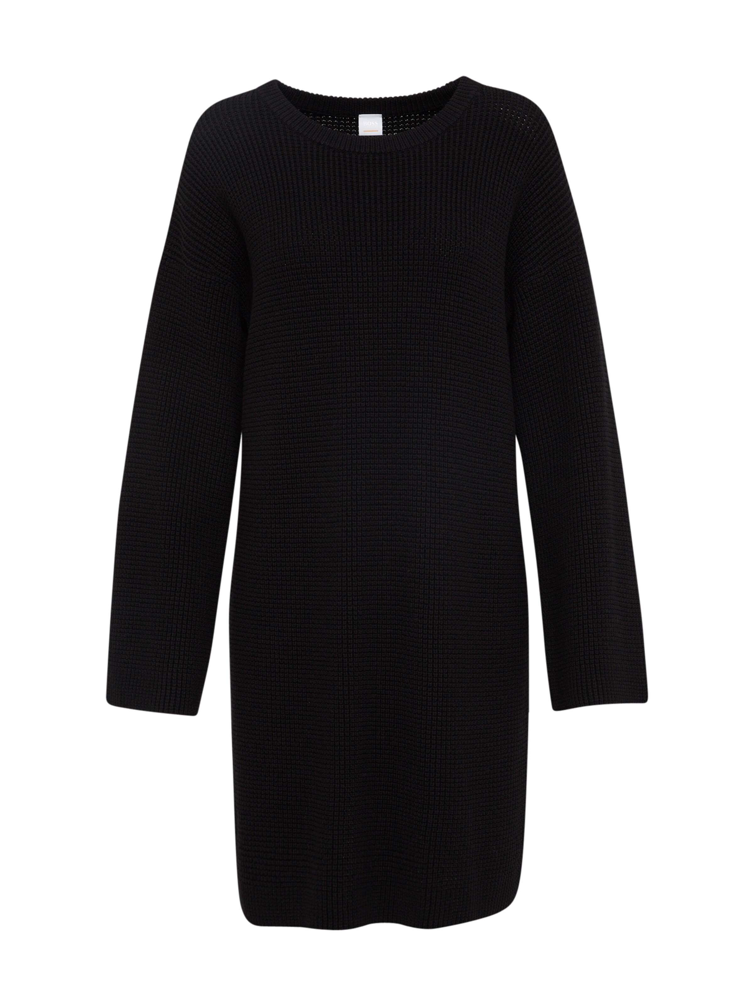 BOSS - Gebreide jurk 'Itarisa' in de kleur Zwart