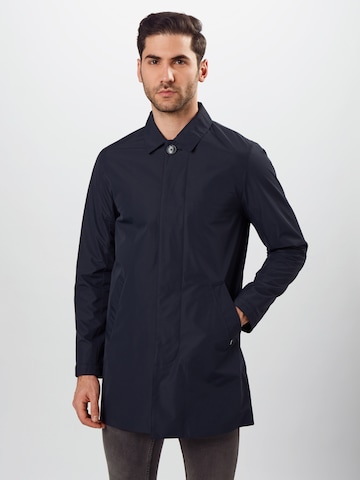 Matinique Regular fit Between-Seasons Coat 'Mac Miles' in Blue: front