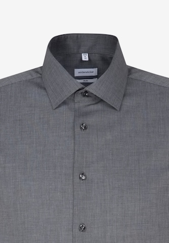 SEIDENSTICKER Slim fit Button Up Shirt in Grey